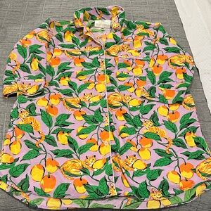 Printfresh Orange Cat Print Plus Size Nightshirt